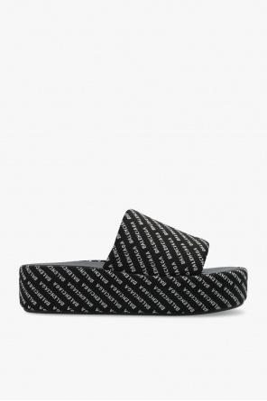 【Balenciaga】RISE SLIDE BB◆788494WB7E1 Women's Rise Sandal in Black | Balenciaga CA